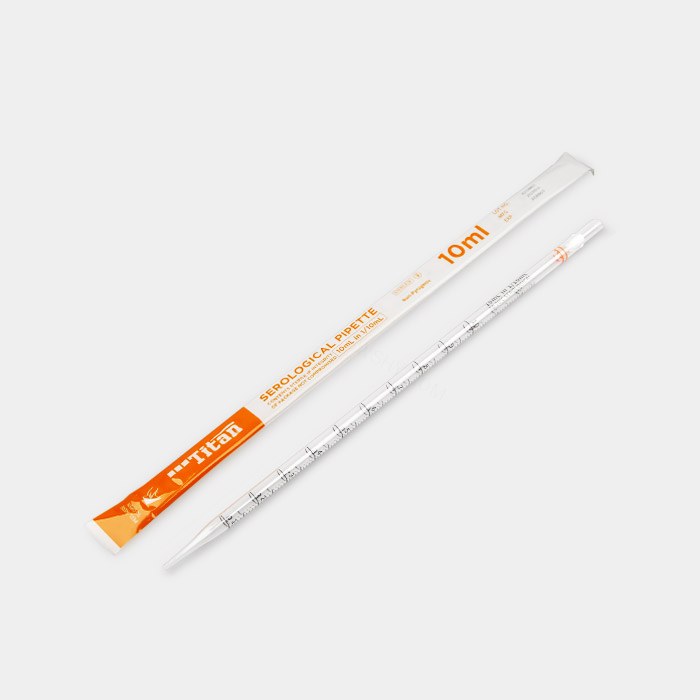 一次性移液管 10ml 刻度1/10 橙色环 灭菌 一体成型 塑塑独立包装 爆款