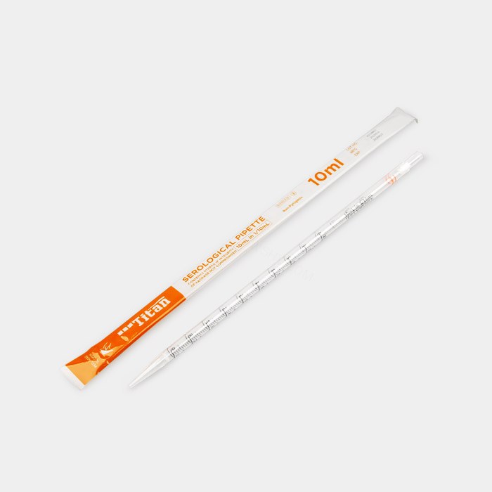一次性移液管 10ml 刻度1/10 橙色环 灭菌 焊接款 塑塑独立包装 爆款