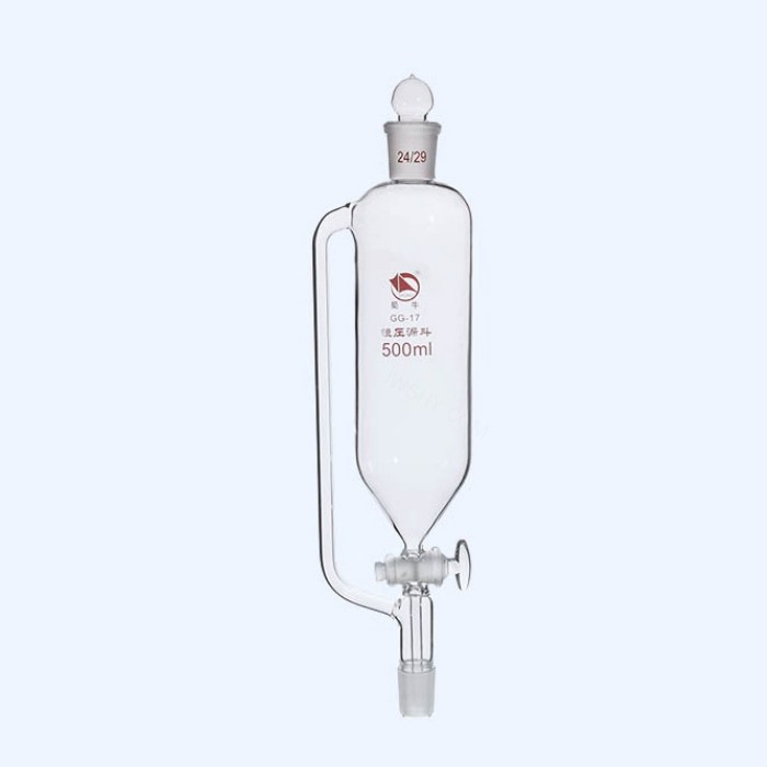 恒压分液漏斗(玻璃活塞)500ml/24*24 - 蜀牛