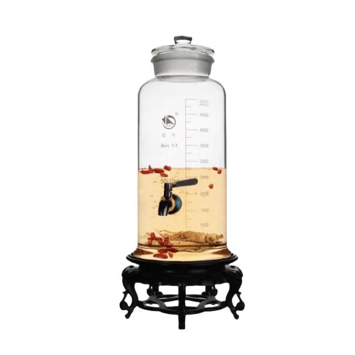 3.3高硼硅标本瓶5000ml(带龙头及底座） - 蜀牛