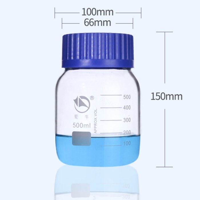 广口蓝盖瓶（GL80)500ml - 蜀牛