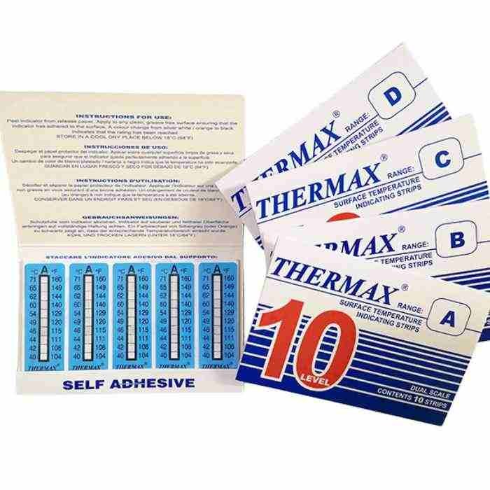 THERMAX变色热敏测温试纸 十级（10格）D型 188-249℃ - Thermax