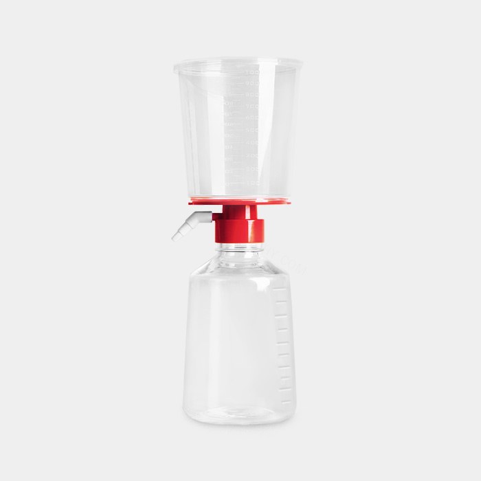 一次性真空过滤器 GL45接头 1000ml 尼龙(Nylon)膜 孔径0.22um 直径90mm 灭菌 独立包装 整套