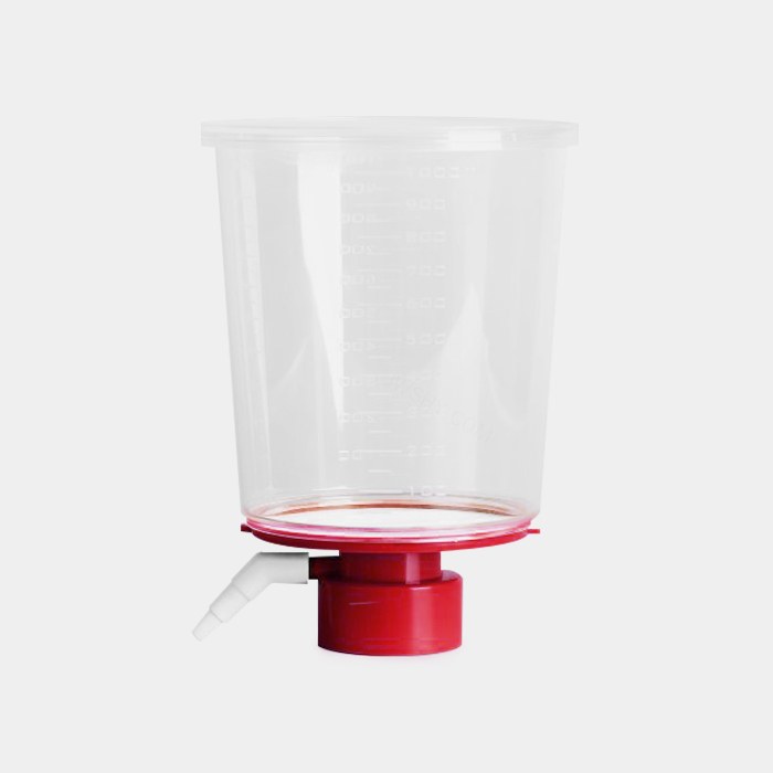 一次性真空过滤器上杯 GL45接头 1000ml 醋酸纤维(CA)膜 孔径0.45um 直径90mm 灭菌 独立包装