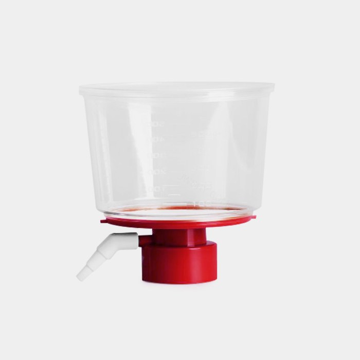 一次性真空过滤器上杯 GL45接头 500ml 聚偏氟乙烯(PVDF)膜 孔径0.22um 直径90mm 灭菌 独立包装