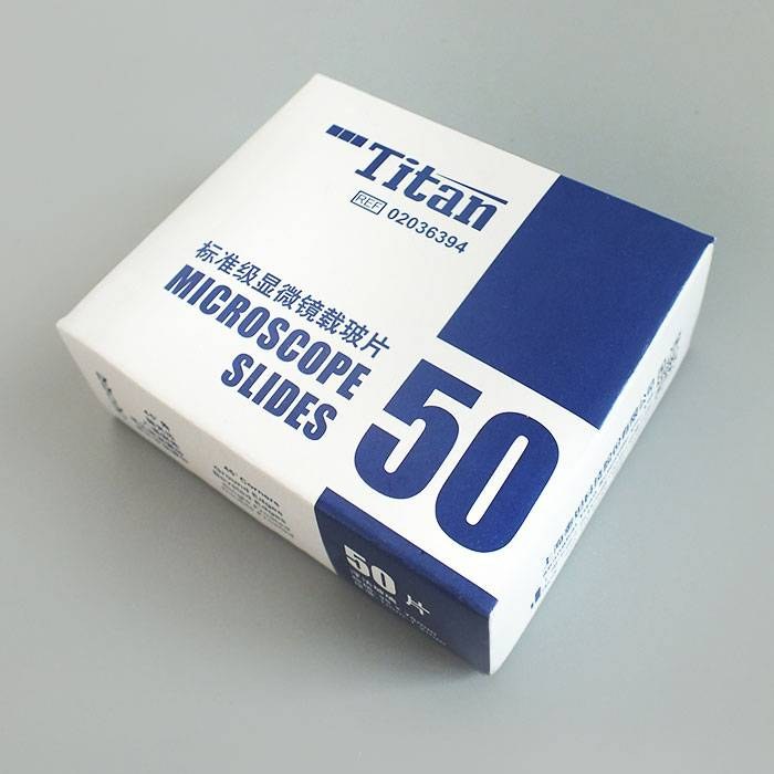 标准级载玻片 单头单面蒙砂 抛光边 45度角 夹纸