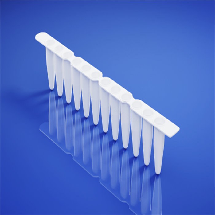 0.2ml PCR12联管 配荧光定量PCR12联管光学透明平盖 PP
