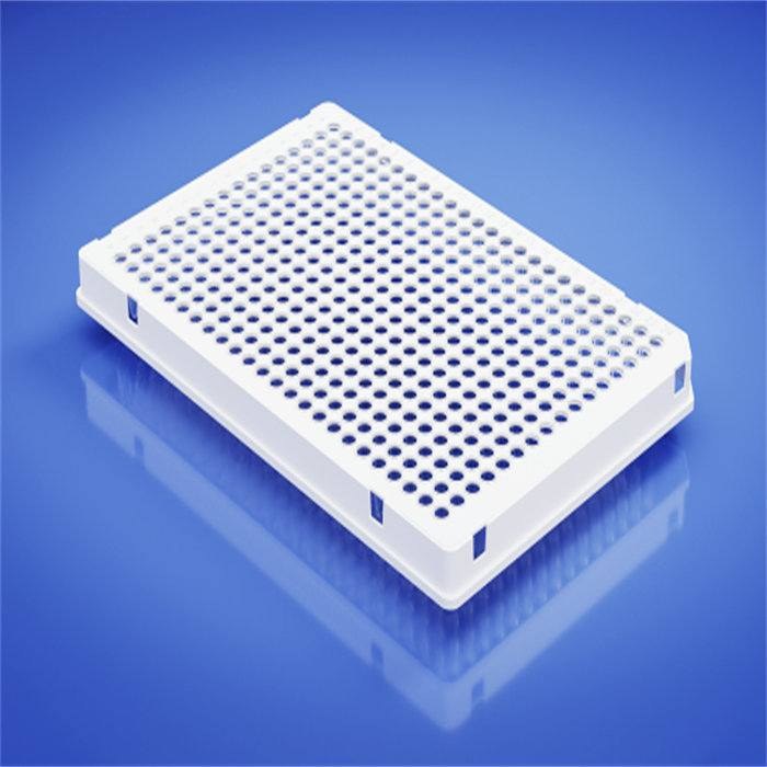 40ul 全裙边384孔PCR板 透明加白字 PP