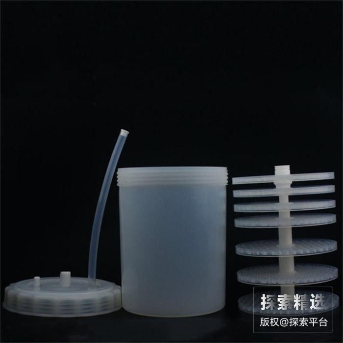 PFA清洗桶（带架子，适用于清洗7ml溶样罐）6L