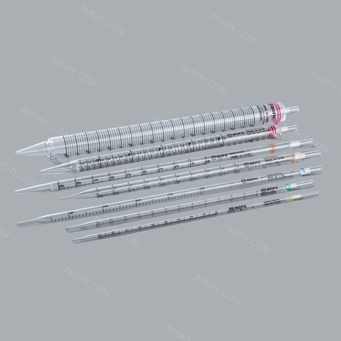 一次性移液管 10ml 10ml,有刻度,1/10ml,超声管,橙色,灭菌,单支(塑料/塑料) - JET/洁特