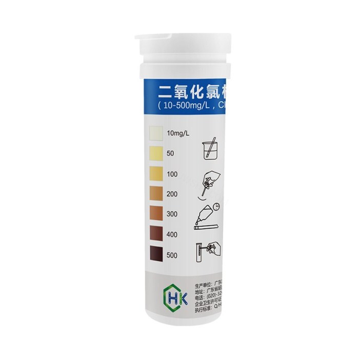 二氧化氯测定试纸 10-500mg/L