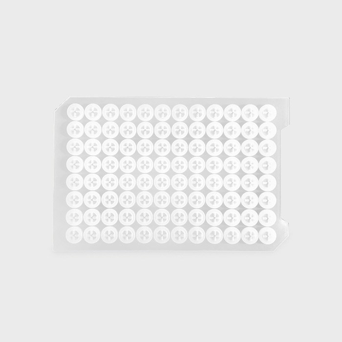 硅胶片 适用于96孔深孔板 圆形孔 2ml &ldquo;+&rdquo;开口 可穿刺 化学耐受型