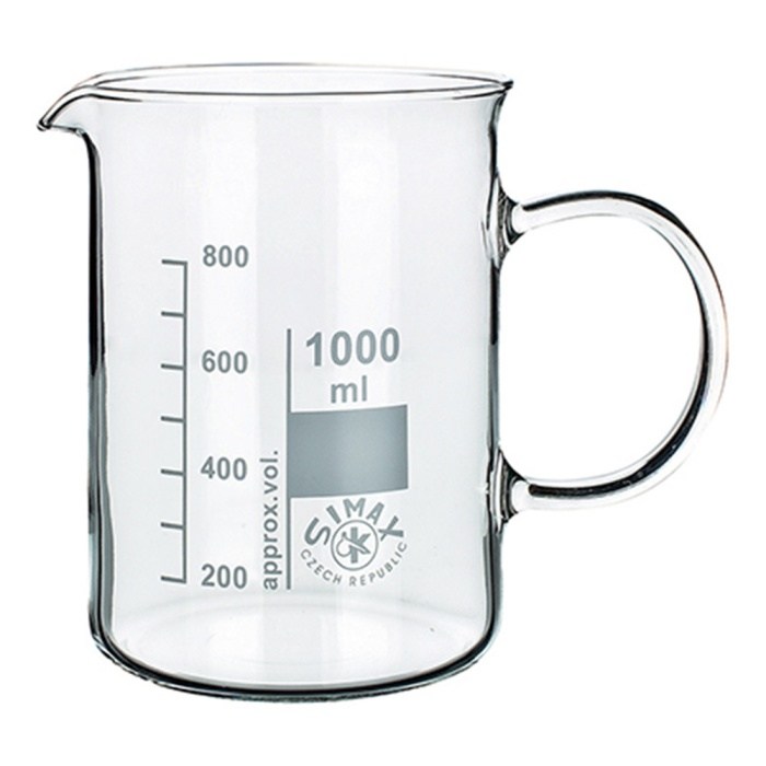 玻璃带把手烧杯 尺寸(mm)：&phi;105&times;145 1000ml