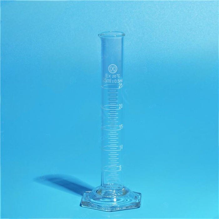 六角量筒（量出式） 高硼硅 25ml - 华鸥