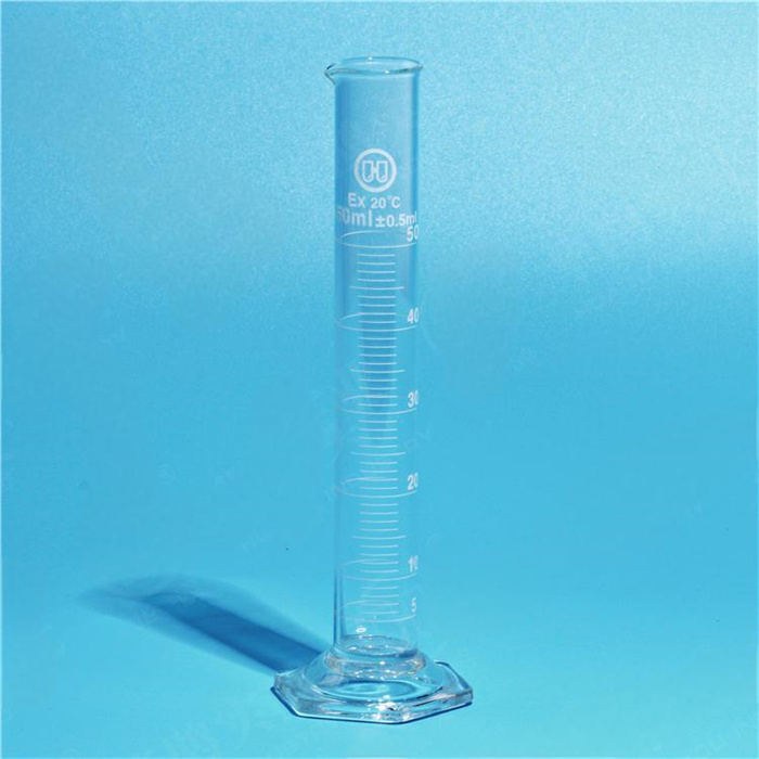 六角量筒（量出式） 高硼硅 50ml