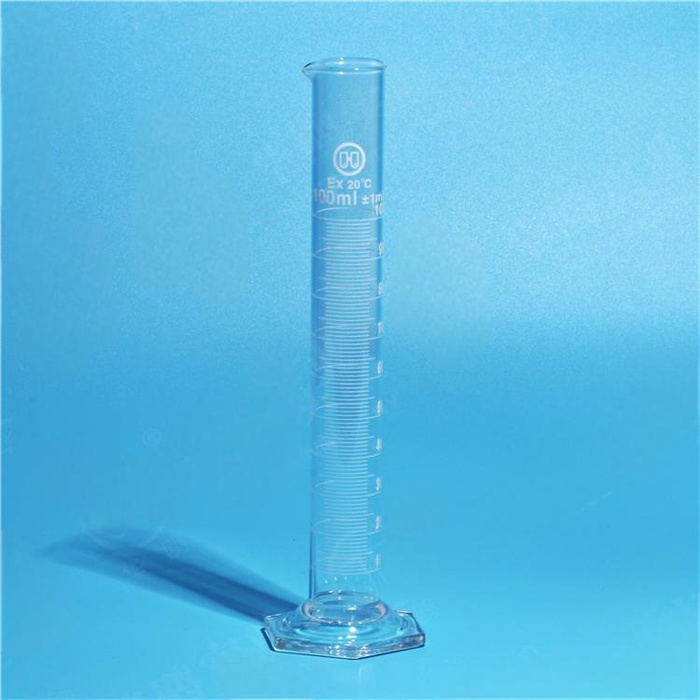 六角量筒（量出式） 高硼硅 100ml - 华鸥