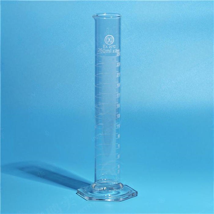 六角量筒（量出式） 高硼硅 250ml - 华鸥