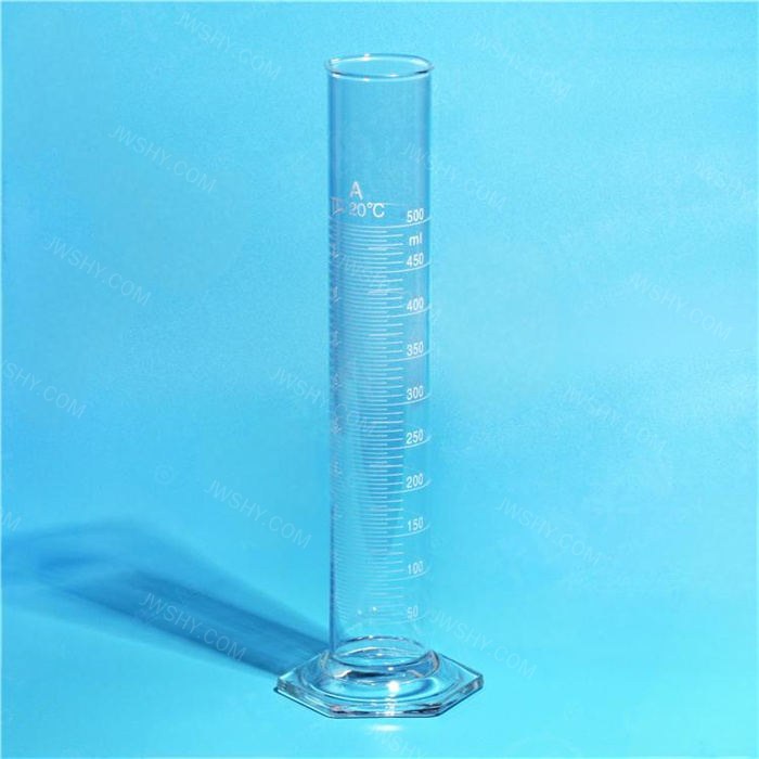 六角量筒（量出式） 高硼硅 500ml - 华鸥