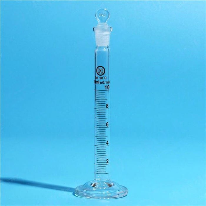 具塞量筒（量入式） 高硼硅 10ml - 华鸥