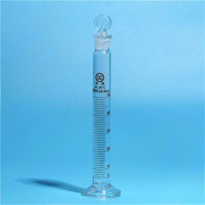 具塞量筒（量入式） 高硼硅 50ml - 华鸥