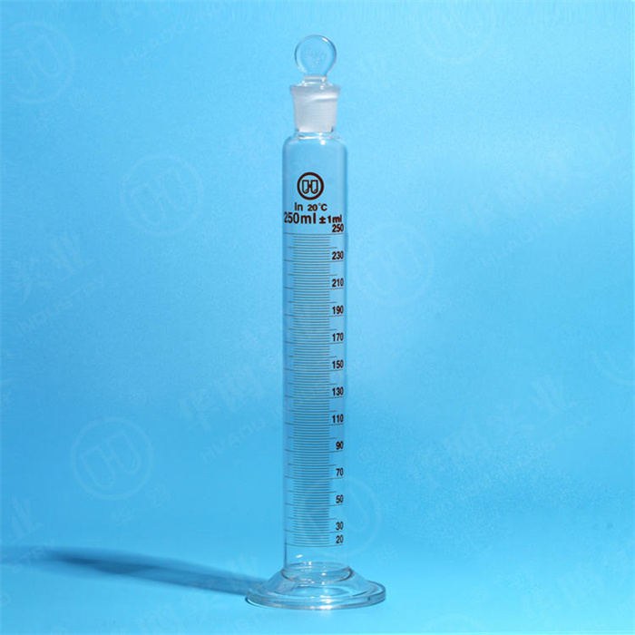 具塞量筒（量入式） 高硼硅 250ml - 华鸥