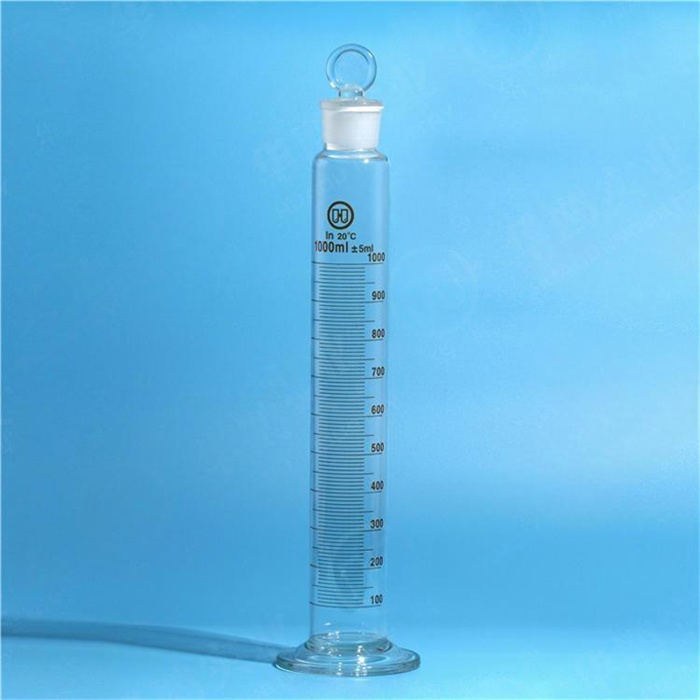 具塞量筒（量入式） 高硼硅 1000ml - 华鸥