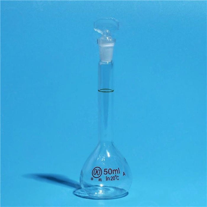 白色容量瓶(量入式） A级 高硼硅 50ml - 华鸥