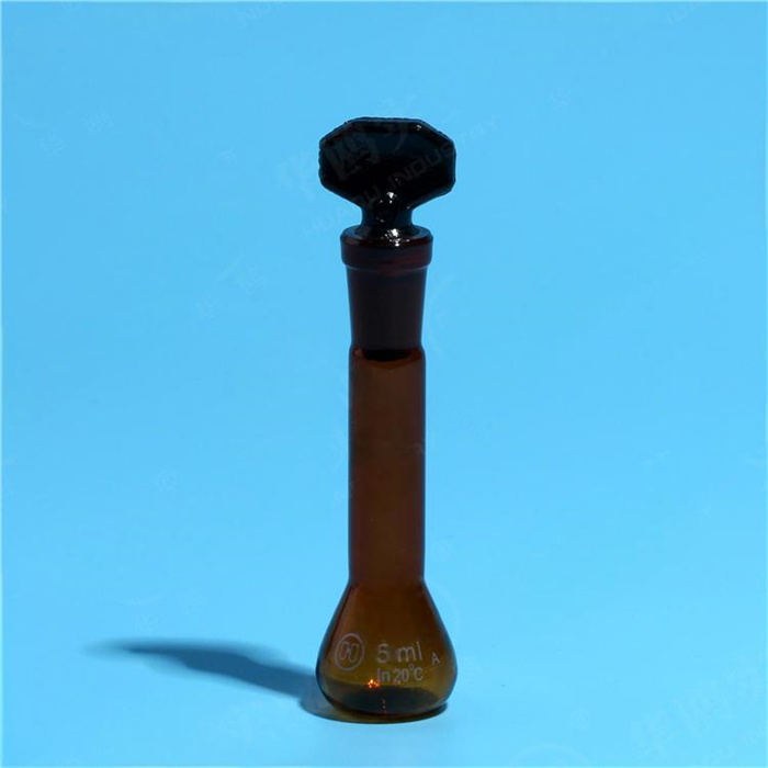 棕色容量瓶(量入式） A级 中硼硅 5ml - 华鸥
