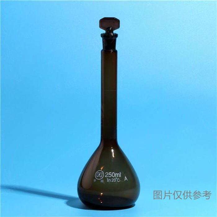 棕色容量瓶(量入式） A级 中硼硅 50ml - 华鸥