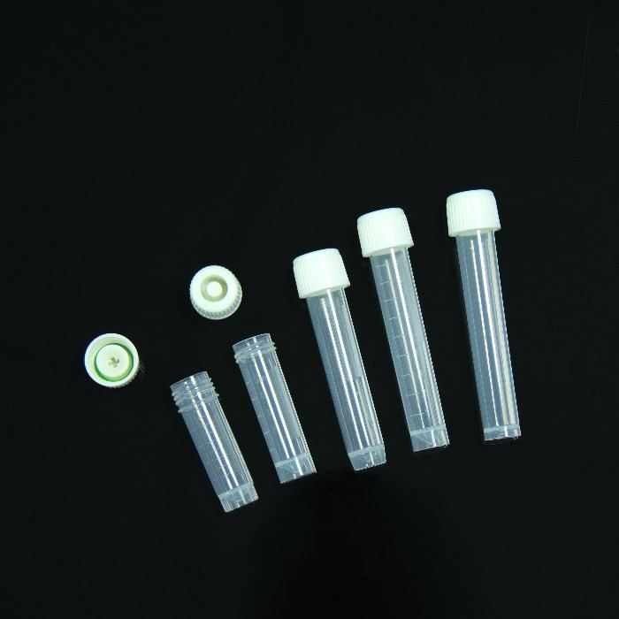 样本运输管, 锥形底自立式, PP材质, 容量10ml/16x85mm, 1/2ml模具刻度至10ml处, 有磨砂书写面…