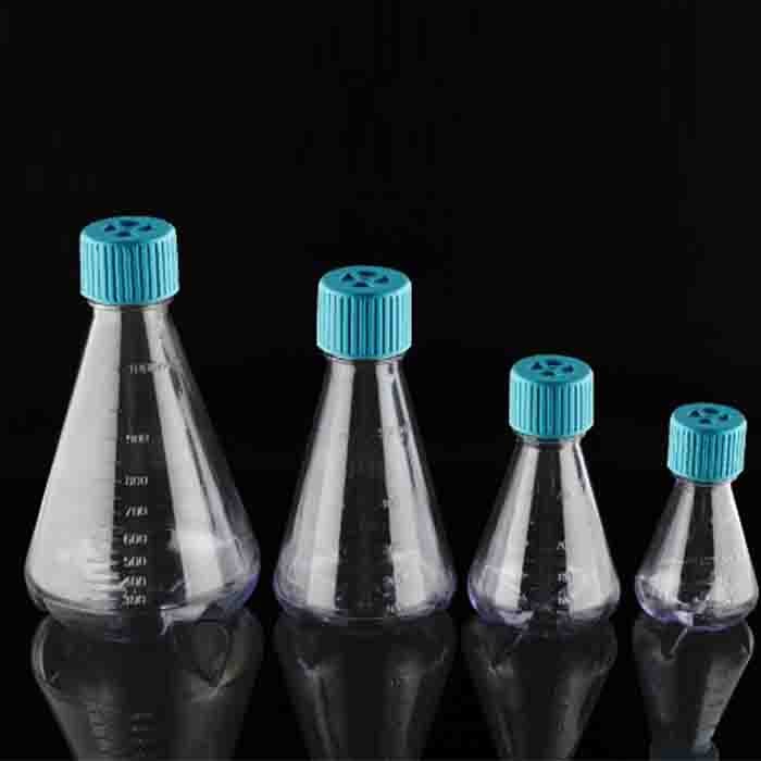 细胞培养锥形摇瓶 250ml 透气盖 PETG 带挡板 灭菌 - 耐思/Nest