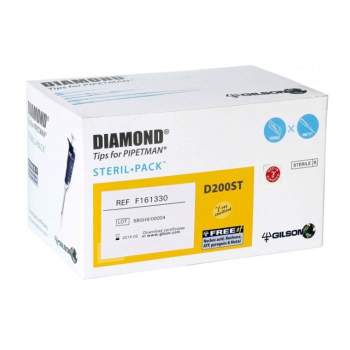 D200ST钻石吸嘴 灭菌型 独立包装 2-200ul 不带滤芯