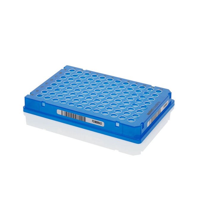 MicroAmp EnduraPlate 光学96孔板 0.1ml 全裙边 带条形码 蓝色