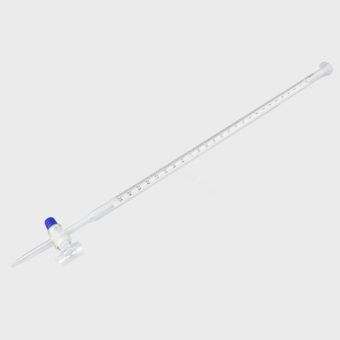 蓝线酸式滴定管（具罗牙活塞）EX（A级）喇叭口 25ml