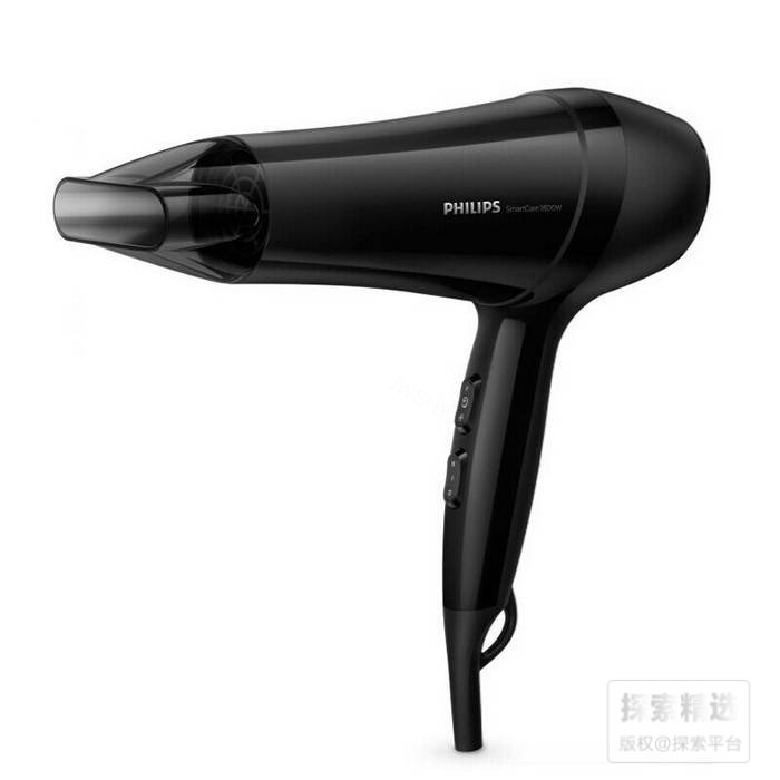 飞利浦 PHILIPS 电吹风 BHC020 黑色 1800W+6档 - 玖梧精选