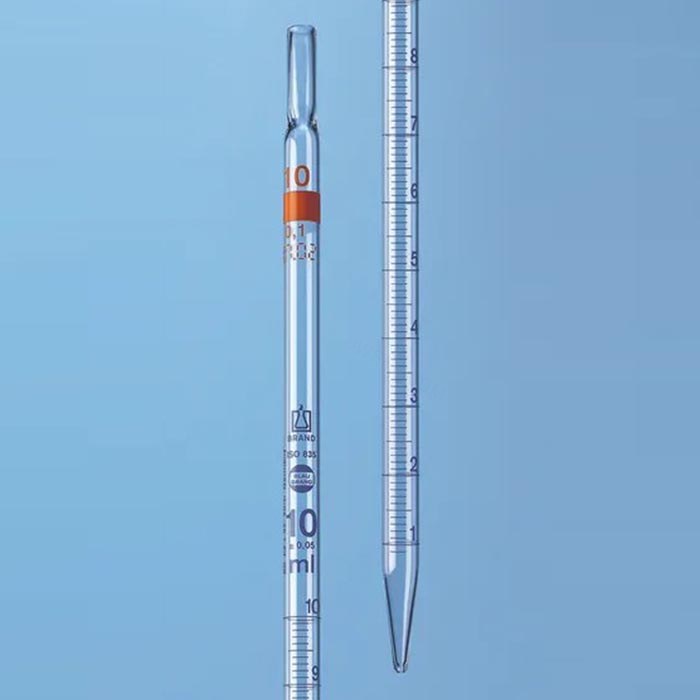 刻度移液管 BLAUBRAND AS级 2类（标称量程刻度位于顶端）1:0.1ml 量出式 纳钙玻璃