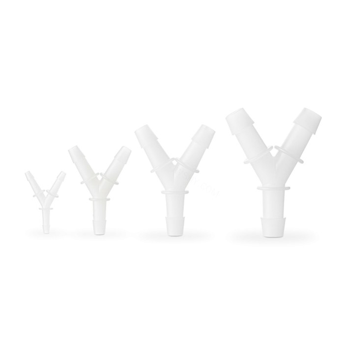1/16 HB等径Y型三通转接头 PP材质 1.6mm