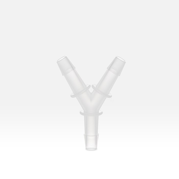 1/4英寸HB等径Y型三通转接头 PP材质 6.4mm