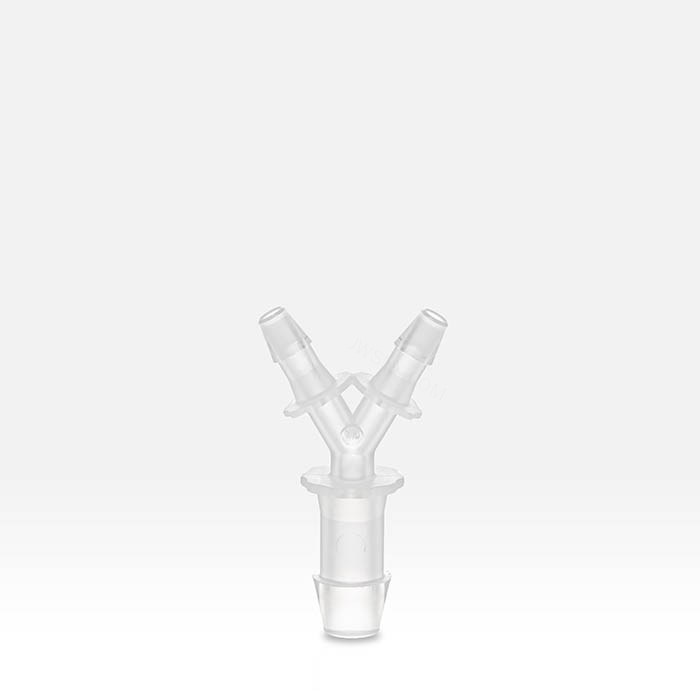 1/8 HB-1/4 HB变径Y型三通转接头 PP材质 3.2mm-6.4mm