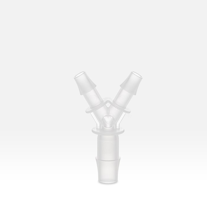 1/4 HB-3/8 HB变径Y型三通转接头 PP材质 6.4mm-9.6mm