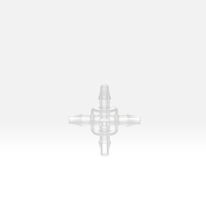 1/8 HB等径四通转接头 PP材质 3.2mm