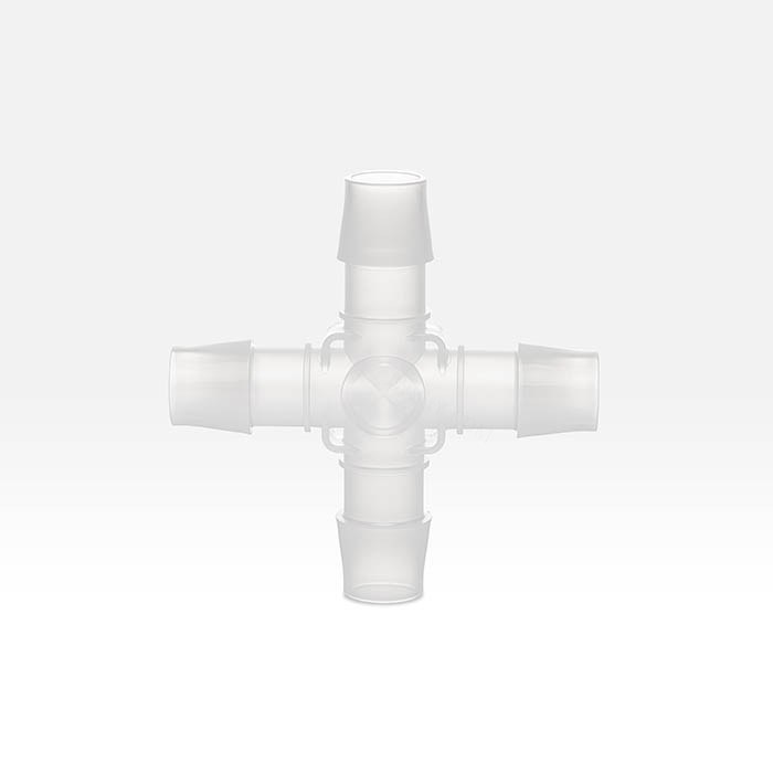 1/2英寸HB等径四通转接头 PP材质 12.7mm