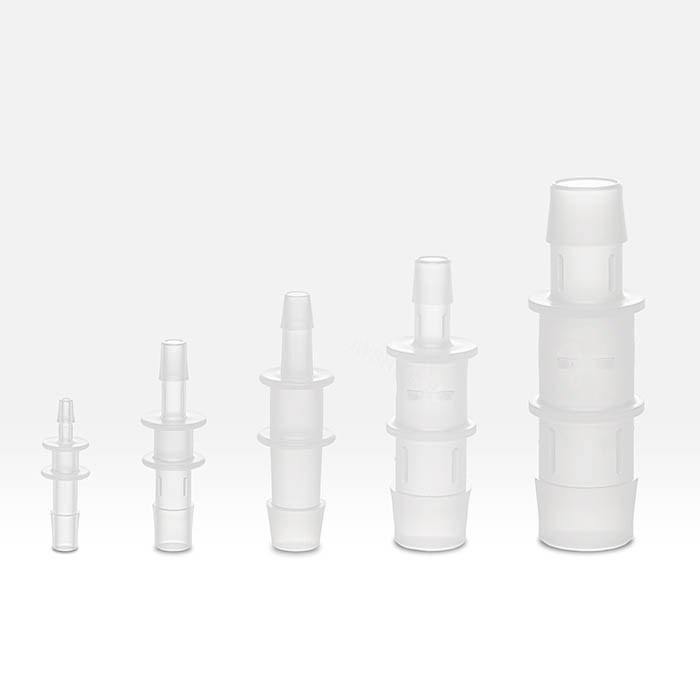 1/4英寸HB-3/16英寸HB变径直通转接头 PVDF材质 6.4mm-4.8mm