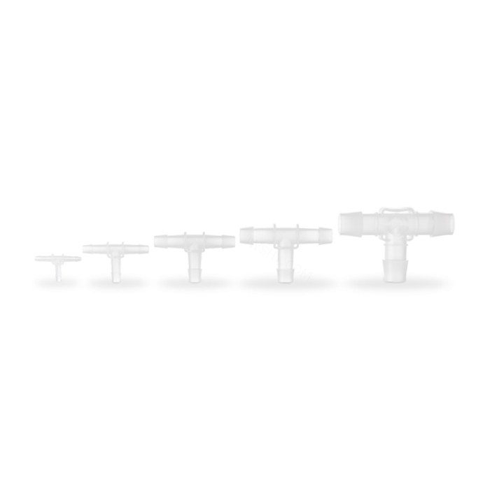 1/4英寸HB等径T型三通转接头 PVDF材质 6.4mm