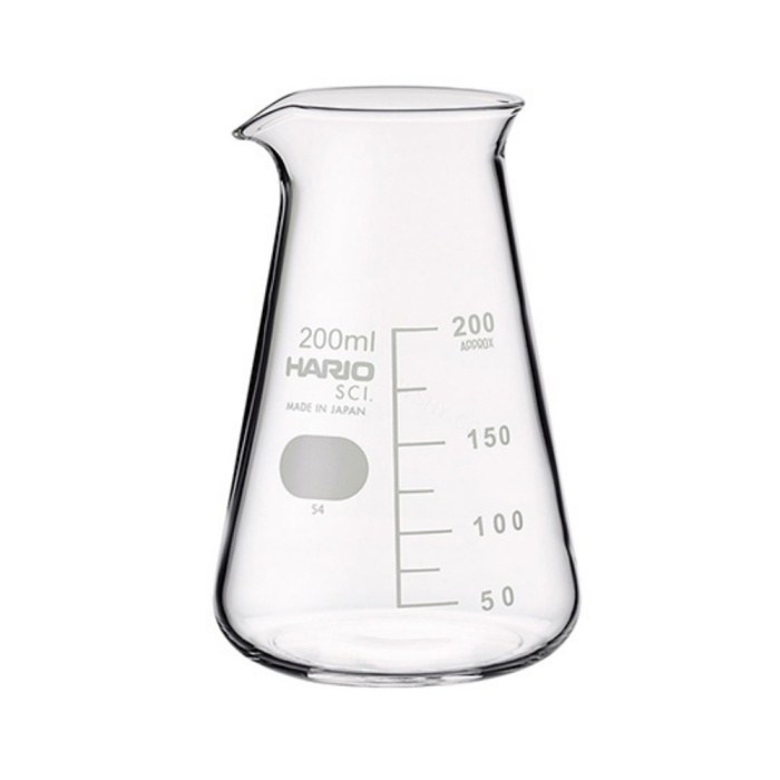 锥形烧杯 200ml 最小直径×最大直径×总高(mm)：32×50×71 - AS-ONE/亚速旺