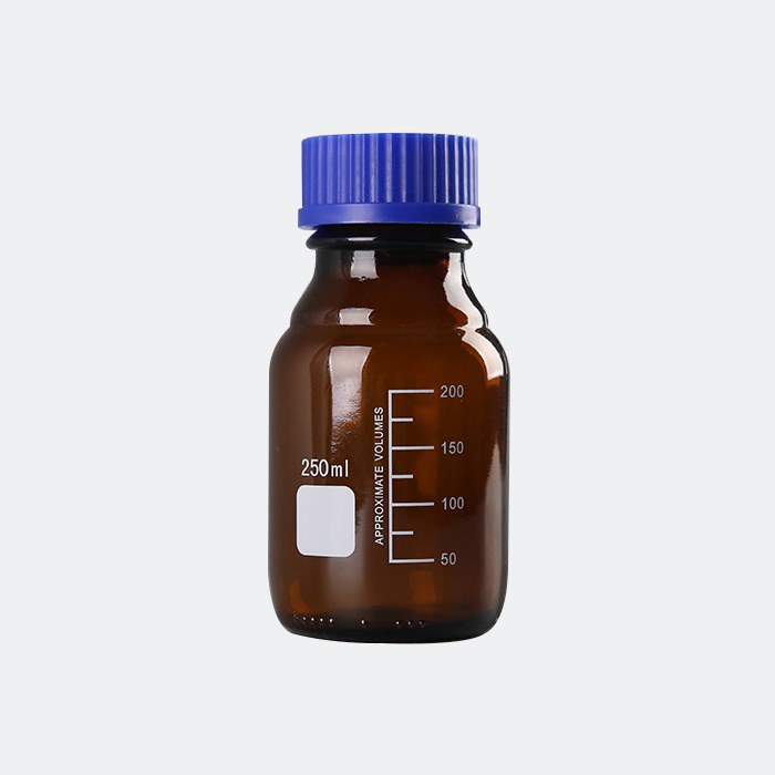 棕色蓝盖试剂瓶 GL45 250mL 底径×全高（mm）：70×138 - ACESUN艾斯琳