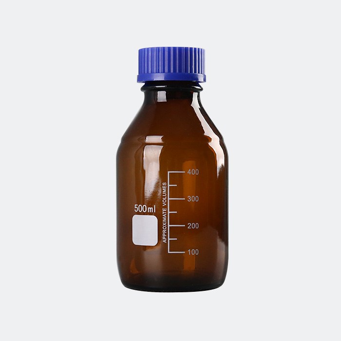 棕色蓝盖试剂瓶 GL45 500mL 底径&times;全高（mm）：86&times;176