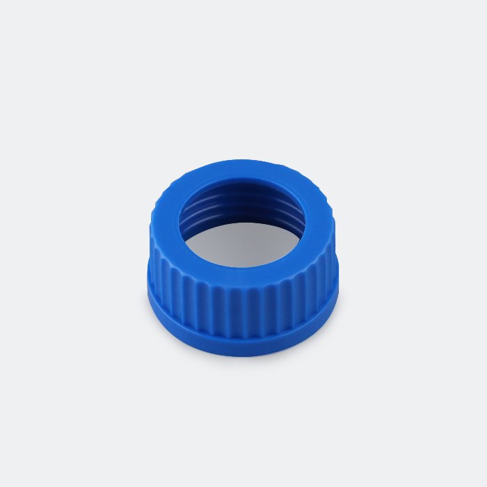 开孔盖 蓝色 GL45 PP材质 孔径34mm 适配GL45蓝盖试剂瓶