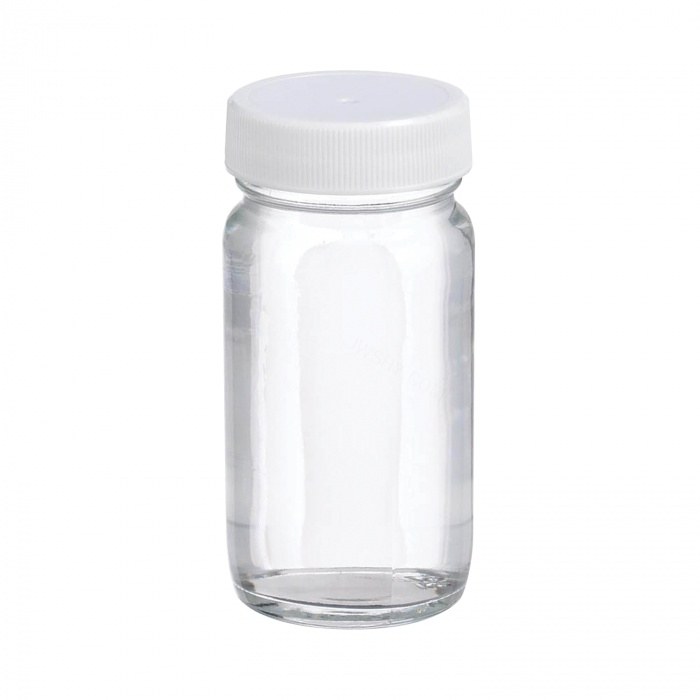 AC圆形瓶 钠钙玻璃 60ml 无色透明 带白色聚丙烯盖 PTFE表面的聚乙烯垫 38-400