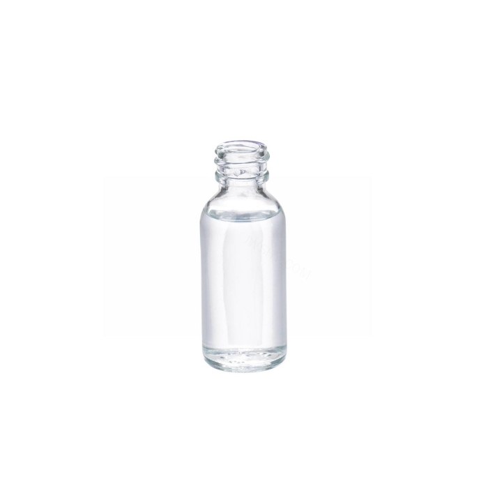 波士顿圆形瓶 钠钙玻璃 30ml 无色透明 带白色聚丙烯盖 PTFE表面的聚乙烯垫 20-400